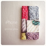 送料無料 pop patchwork iPhone 手帳型ケース