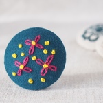 刺繍ブローチ　もったいないから
