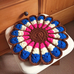 ♡×10 レトロでカラフルなお花円座　   spwb