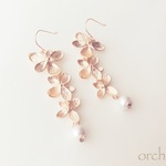 【14KGF】Plumeria ピアス 樹脂ノンホールピアス（イヤリング）