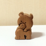 北海道天然木 組木細工 くま 3パーツ 木育 アウトレット