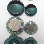 15&20ｍｍ◇8個入◇　グリーン　親子ペア秋冬ボタン