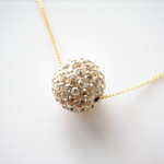 [andy]Swarovski Pavet Ball Necklase