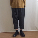 【大人用】柔らか起毛のゆったりサルエルパンツ グレー