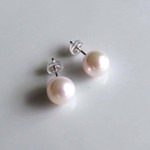 【良質】大きな9mm あこやパール シンプルピアス ME0117-003