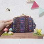 親子がま口財布 花