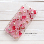 千鳥草ピンクのAndroid押し花スマホケース