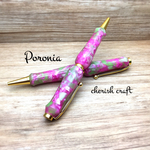 Poronia marble ピンク♪手作りボールペン♪【送料無料】