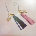 （再販）桜猫とタッセルのストラップ　