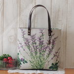 訳あり☆フランスリネン『AROMATIQUE』 L バッグ