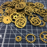 【メタルパーツ】歯車パーツ金古美100g
