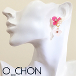 【ピンク】本物の紫陽花ピアス