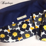 再販14♡北欧調お花柄×ネイビー♩エルゴ収納カバー&よだれパッドセット♡リバーシブル♡