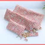 ★　LIBERTY　Johanna　ジョアンナ　サーモンピンク　　ポーチ　&　本革キーチャーム　４点セット