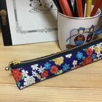 ⭐️MAY様専用⭐️【本日のお買い得】【再】ブルー和風❤️大人可愛いペンケーススリム