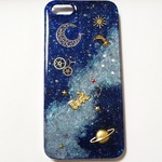 ☆ukezuki様　お問い合わせ品　　蓄光宇宙iPhoneケース☆
