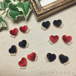 レッド再販♡ベルベットハート♡のおめかしピアス/イヤリング