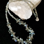 Labradorite. 天然石ラブラドライトセミナーロングネックレス