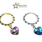 SWAROVSKI ハートチャームリング