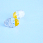 バイカラーピアス　Yellow&Silver