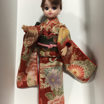 リカちゃん 着物⑳  （振袖＋帯）