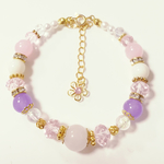 大人かわいいプリンセス系♡ローズクォーツキラキラブレスレット