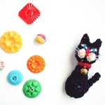 黒猫のブローチ