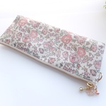 ★　LIBERTY　Felicite　フェリシテ　あずきミルク  少し大きめビニコのマチ付クリアポケットペンケース 