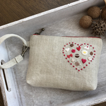 刺繍ポーチ バレンタイン ハートがいっぱい
