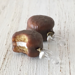 チョコパイの樹脂ノンホールピアス