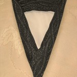 シルク半衿（黒とシルバー）