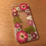 【iPhone5/5S/SE専用】赤いお花のかんむりiPhoneケース