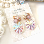 パステルピンクビジュー♡Vintage glass Heart 