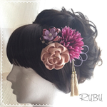 《 New！》卒業式・謝恩会 ✲*ﾟつまみ細工 髪飾り ❁*.