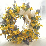 ミモザとユーカリのリース