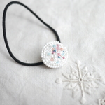 【刺繍】砂糖菓子のキラキラヘアゴム