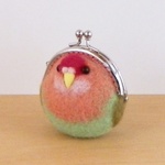 コザクラインコのがま口財布