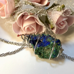 【１点物】★ earth ★ 原石 アズラマラカイト オペラサイズネックレス