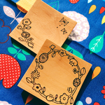 ウッドバーニング   ハナコースター 〈名入れ・オーダーOK★〉