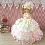 リカちゃん お姫様ドレス 一点物☆イエロー×ピンク