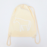 ◎うまナップサック・ナチュラル*コットン*4.0oz<パン缶バッチセット>