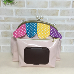 koha0406様オーダー品☆カフェハウスビタット付きがま口バッグ