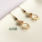 【再販】ビジュー&ジルコニア/雫の光ピアス