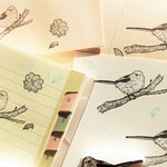 『シマエナガ』消しゴムはんこ　斜めからバージョンリニューアル