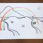 インテリアアート rainbow earth