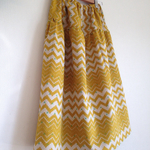 ＊geometric waves♪綿麻ティアードスカート(yellow)＊