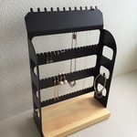 簡単収納アクセサリースタンド　パイン集成材　～black Condominium～