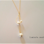 【再販】✨雫✨コットンパールのロングネックレス