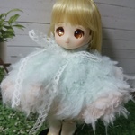 ほわほわケープ（ミルキーブルー×ミルキーピンク）