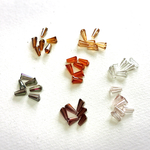 【7色42個】驚きの輝き♡トライアングル型ビーズ ＡＢカラー 小6×3mm  ガラスビーズ  